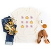 Simply Sage Market Women's Pumpkin And Flowers Short Sleeve Graphic Tee - 2 of 2