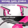 Liquid Stands Piano Keyboard Stand w/ Wheels - Z Style Adjustable & Portable Sturdy Music Stand - Fits 54-88 Key Electric Piano - Rolling Stand (Pink) - 3 of 4