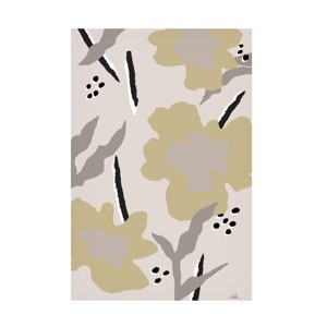 Canvas Wall Art - Pictufy Studio Ii 'Beige Flowers' Wall Art for Living Room, Bedroom, or Office Décor by Trademark Fine Art - 22 x 32 Inches - 1 of 4