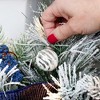 AuldHome Design Small Glass Finial Ornaments, 12pc Set; Antiqued Retro Mercury Glass Christmas Tree Decorations - 4 of 4
