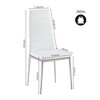 NicBex Set of 4 Elegant PU Upholstered Dining Chairs with High Backrest,Armless Chairs for Kitchen,Living Room - 3 of 4