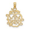 Black Bow Jewelry Cutout New York Apple Pendant in 14 Karat Yellow Gold - 3 of 4