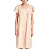 YafeMarte Women’s Short Sleeve Cotton Blend Nightgown with Lace Trim and Floral Design - 4 of 4