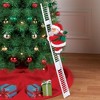 Collections Etc Santa Climbing Ladder Christmas Decoration 2.5 X 4.75 X 26 White - 2 of 3