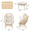 Outdoor Glider Egg Chair Ottoman with Soft Cushion - 2 of 4