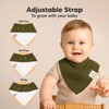 8pk Organic Baby Bandana Bibs, Baby Drool Bibs for Baby Boy, Girl, Baby Bibs for Infant, Newborn - 3 of 4