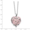 Black Bow Jewelry Rhodium Plated Sterling Silver & Rose Quartz Generous Heart Necklace - 2 of 4