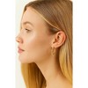 Hollywood Sensation Radiant Glamour Huggie Hoop Earrings Embellished with Sparkling Cubic Zirconia .75 Inches - 3 of 4
