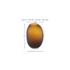 Signature Design by Ashley Embersen Amber Glass Decorative Vase Set of 2 - Tall 11" Indoor Fluted Accent Pieces with Grid Texture - 4 of 4