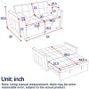 NicBex Modern Pull Out Sofa Bed Velvet Convertible Sleeper Sofa with Adjustable Backrest and 2 Pillows for Living Room - 2 of 4