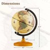 Costway Antique World Globe for Kids & Adults 5.5-Inch Desktop Rotating Globe for Home - 3 of 4