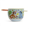 Silver Buffalo Disney Winnie The Pooh Friends 20-Ounce Ceramic Ramen Bowl and Chopstick Set - 2 of 4