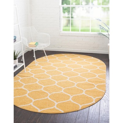 Unique Loom Trellis Frieze Rounded Trellis Indoor Woven Area Rug
