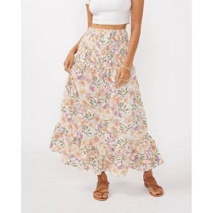 Women's Convertible Floral Smocked Skirt - LOVESTITCH - 1 of 3
