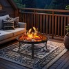 Bestier 30" Outdoor Wood Burning Fire Pit, Portable Fire Pits for Outside Patio, Durable Small Fire Pit for Backyard, Black - 2 of 4