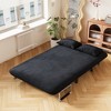 39″ Convertible Chair Bed, Tri-Fold Sofa Bed with Adjustable Backrest & Pillow with Sturdy Steel Frame for Home & Office - 2 of 4