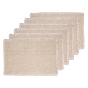 C&F Home Fringed Sand Placemat Set of 6 - 1 of 4