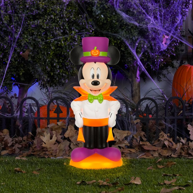 Gemmy Lighted Blow Mold Outdoor Decor Halloween Mickey Mouse w/Top Hat 24" Disney, Multi, 2 of 7