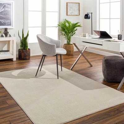 Hauteloom Mimi Cream Plush Textured Washable Rug