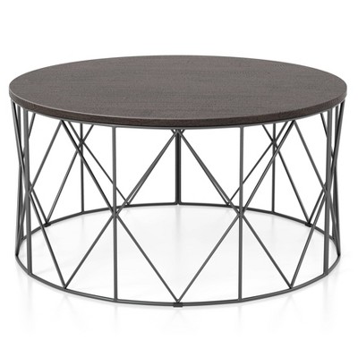 Drixol Round Coffee Table Walnut - miBasics