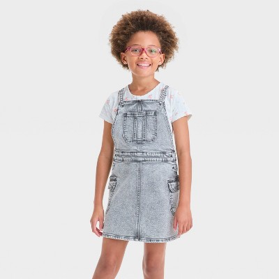 Girls' Denim Skirtall - Cat & Jack™ Gray Wash