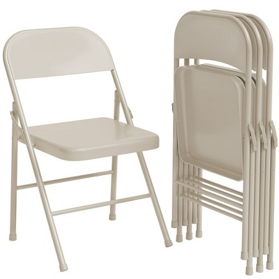Folding Chairs 4 Pack, Sturdy metal frame supports up to 350 lbs£¬ Portable folding chairs ideal for dining, living, office, and outdoor events.