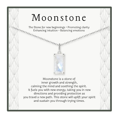 HOPE LOVE SHINE Rainbow Moonstone Necklace – New Beginnings Gift for Birthday Graduation