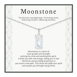HOPE LOVE SHINE Rainbow Moonstone Necklace – New Beginnings Gift for Birthday Graduation - 1 of 1