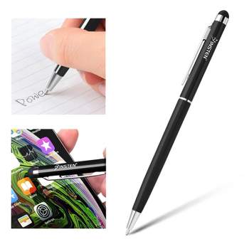 Insten 2-in-1 Universal Touchscreen Stylus & Ball Point Pen Compatible with iPad, iPhone, Chromebook, Tablet, Samsung, Touch Screens, Black
