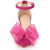 Allegra K Women's Bow Knot Pointed Toe Block Heel Pumps - 2 of 4