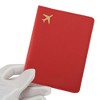 Unique Bargains Gold-stamped Airplane Pattern Passport Holder 1 Pc - 3 of 4
