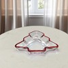 HomeRoots 8" Red Christmas Tree Crystal Christmas Serving Tray - 2 of 4
