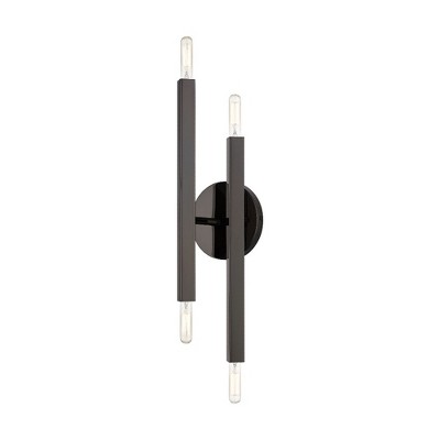 Livex Lighting Monaco 4 - Light Wall Light in  Black Chrome