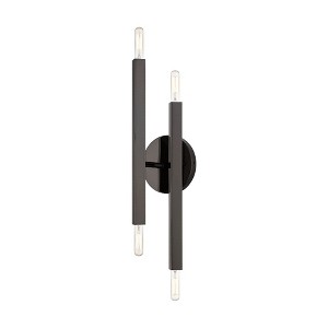 Livex Lighting Monaco 4 - Light Wall Light in  Black Chrome - 1 of 4