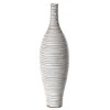 Uniquewise White Floor Vase, Ribbed Design, Modern Elegant Home Decoration, Tall Ceramic Vases, Contemporary Living Room Accent, Sophisticated Decor - 3 of 4