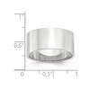 Black Bow Jewelry 10mm 14K White or Yellow Gold Lightweight Flat Standard Fit Band - 4 of 4