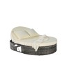 Outdoor Patio Rattan Round Daybed Sunbed with Adjustable Backrests and Foldable Cup Trays - 4 of 4