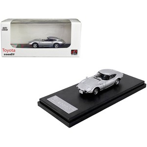 Toyota 2000GT RHD (Right Hand Drive) Silver Metallic 1/64 Diecast Model Car by LCD Models - 1 of 4