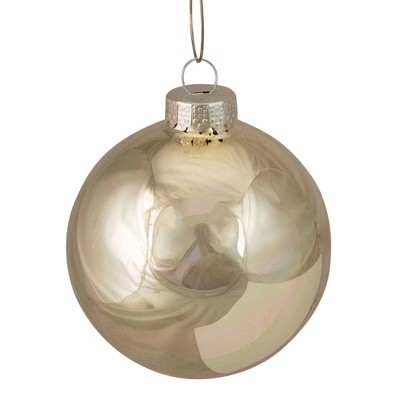 Northlight 8ct Shiny Glass Ball Christmas Ornament Set 3.25" - Gold