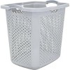 2.5 Bushel Extra Large Plastic Laundry Hamper, Soft Silver, Adult / Tween - 2 of 4