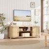 Boho TV Stand with 2 Rattan Doors for 65/75 inch TVs, 58/66 inch Media Console - 4 of 4