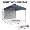 10x10 Pop-up Canopy，Patio Tent，Patented One Push Tent for Outdoor Events Commercial Instant Canopies，Canopy Wind Tunnel Design，with Wheeled Bag - 3 of 4
