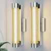 DAKAFUL 16W Dimmable LED Wall Sconce ¨C Modern Iron-Glass Design for Bedroom, Hallway & Living Room -Silver - 2 of 4
