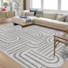 COZONY Modern Rainbow Runner Rug - Washable Non-Slip Hallway & Kitchen Carpet, Soft Long Abstract Accent Rug - 4 of 4