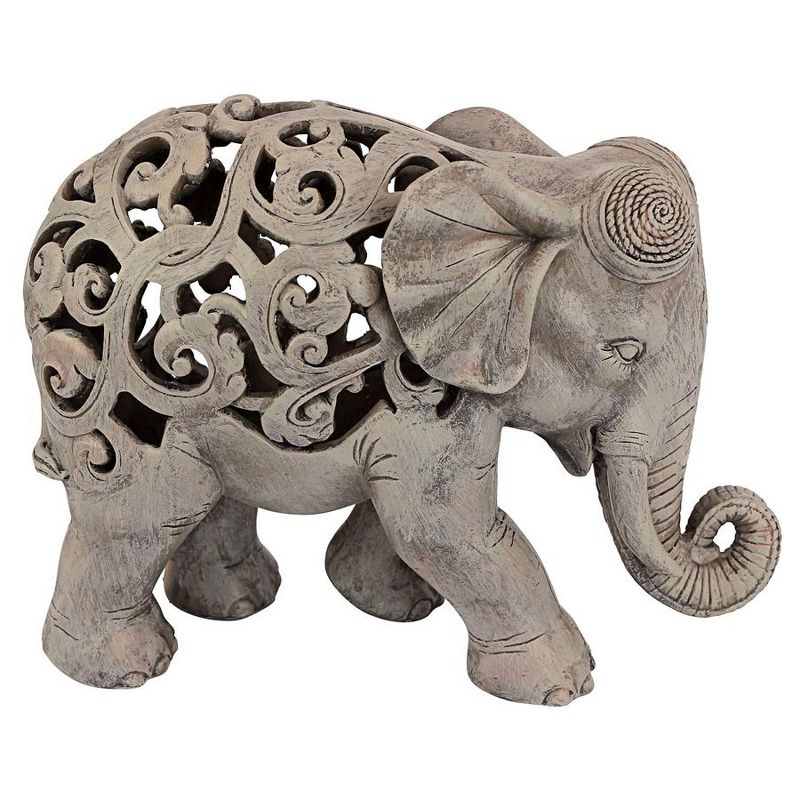 Design Toscano Anjan the Elephant Jali Sculpture, 4 of 9