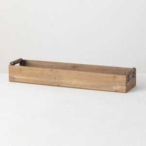 Sullivans Wooden Table Wood Container 3.5" Brown - 1 of 3