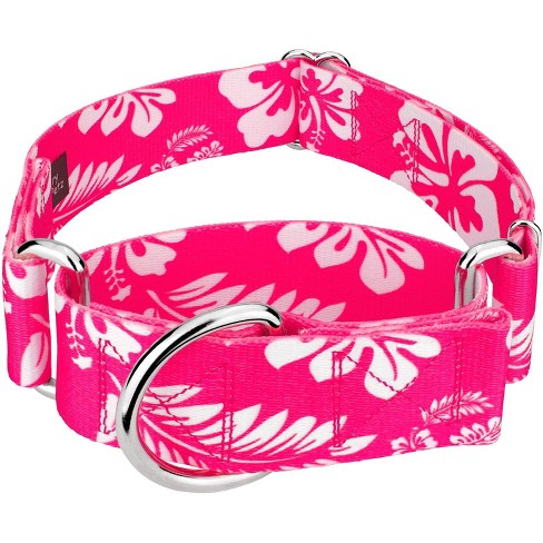 Country Brook Petz 1 1/2 Inch Pink Hawaiian Martingale Dog Collar - image 1 of 4