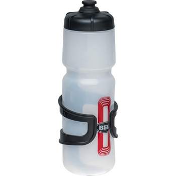 Bell Sports Quencher Plastic Water Bottle and Cage 26 oz Clear Black