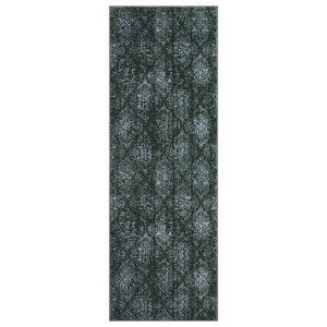 COZONY Floral Print Mat Rug Carpet, Foldable Non-Slip Low Pile Machine Washable Floor Covering for Living Room Bedroom - 1 of 4