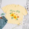 Simply Sage Market Women's Hawaii Girly Flower Short Sleeve Relaxed Fit Cropped Tee - 3 of 3